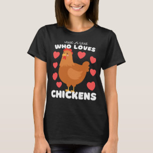 T-shirt Juste Une Fille Qui Aime Les Poulets Mignonnes Les