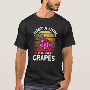 T-shirt Juste une fille qui aime les raisins