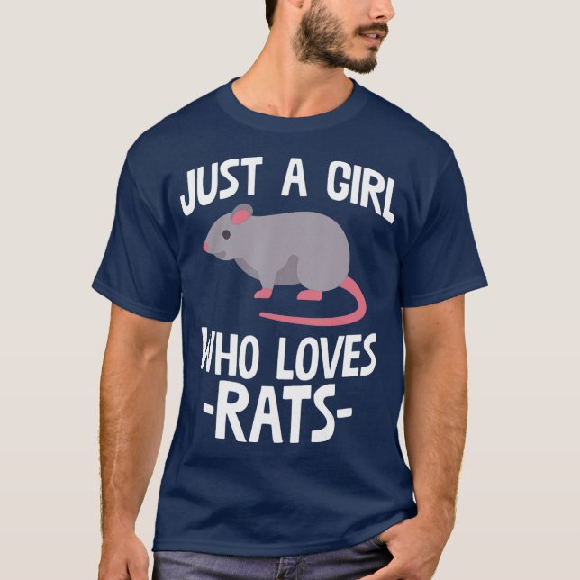 T-shirt Juste Une Fille Qui Aime Les Rats Rat Lover Don (Devant)