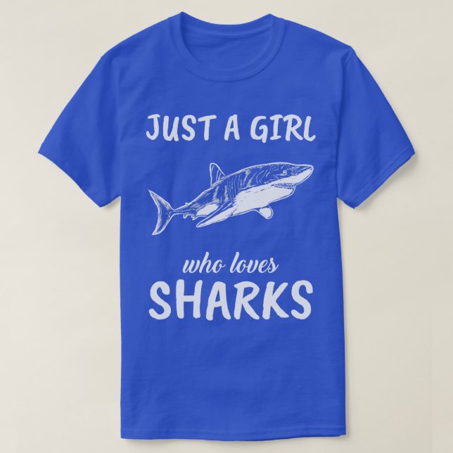 T-shirt Juste une fille qui aime les requins 1 (Design devant)