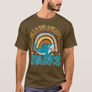 T-shirt Juste Une Fille Qui Aime Les Requins Cadeaux Arc-E
