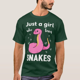 T-shirt Juste Une Fille Qui Aime Les Serpents Je