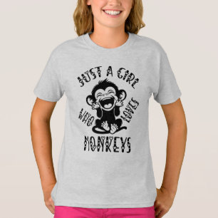 T-shirt Juste Une Fille Qui Aime Les Singes Mignonnes Sing