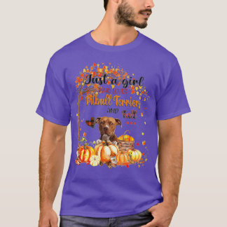 T-shirt Juste Une Fille Qui Aime Les Terriers Pitbulles Et