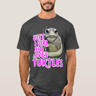 T-shirt Juste Une Fille Qui Aime Les Tortues
