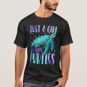 T-shirt Juste Une Fille Qui Aime Les Tortues Tie Dye Sea T