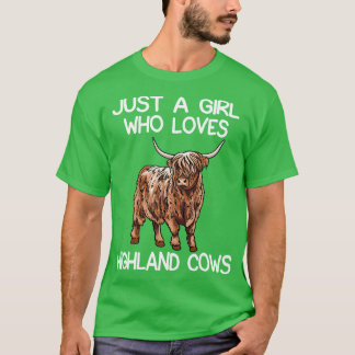 T-shirt Juste Une Fille Qui Aime Les Vaches 1 Des Highland