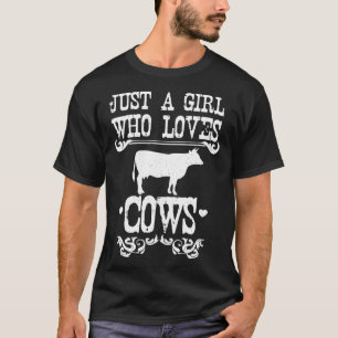 T-shirt Juste Une Fille Qui Aime Les Vaches Cowgirl Agrito