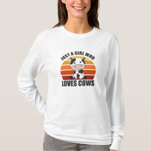 T-shirt Juste Une Fille Qui Aime Les Vaches Cute Cow Farm