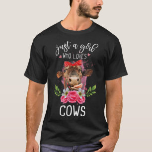 T-shirt Juste une fille qui aime les vaches éleveur