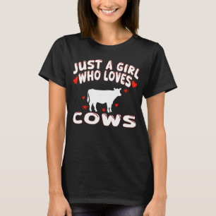 T-shirt Juste Une Fille Qui Aime Les Vaches Jolie Vache