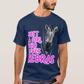T-shirt Juste Une Fille Qui Aime Les Zèbres