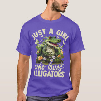 T-shirt Juste une fille qui aime l'esthétique de fleur d'a