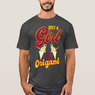 T-shirt Juste Une Fille Qui Aime L'Origami