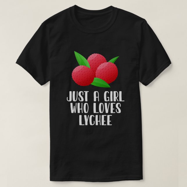 T-shirt Juste une fille qui aime Lychee (Design devant)