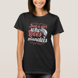 T-shirt Juste Une Fille Qui Aime Manatees Sea Cow Zookeepe
