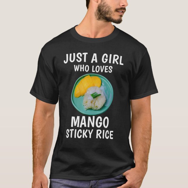 T-shirt Juste Une Fille Qui Aime Mango Sticky Rice Thai De (Devant)