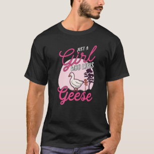 T-shirt Juste une fille qui aime Oie Goose Girl Premium