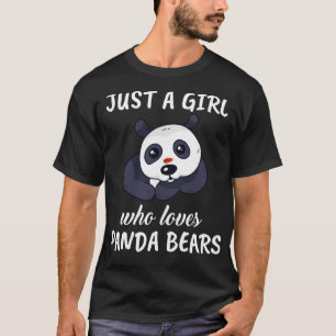 T-shirt Juste Une Fille Qui Aime Panda Porte 2