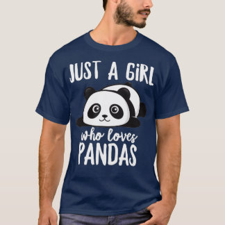 T-shirt Juste Une Fille Qui Aime Pandas Mignonnes Panda An