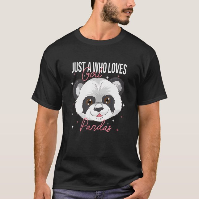 T-shirt Juste une fille qui aime Pandas Panda Zookeeper Zo (Devant)