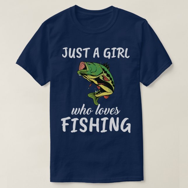 T-shirt Juste Une Fille Qui Aime Pêcher (Design devant)