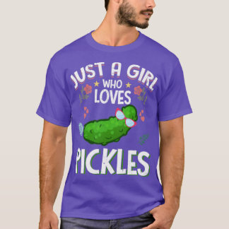 T-shirt Juste Une Fille Qui Aime Pickles Farmer Drôle