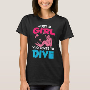 T-shirt Juste une fille qui aime plonger Funny Scuba Diver