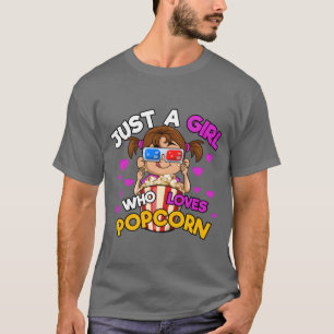 T-shirt Juste une fille qui aime Popcorn drôle