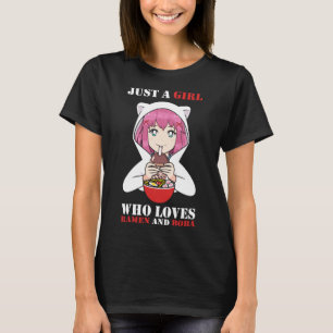 T-shirt Juste une fille qui aime Ramen et Boba