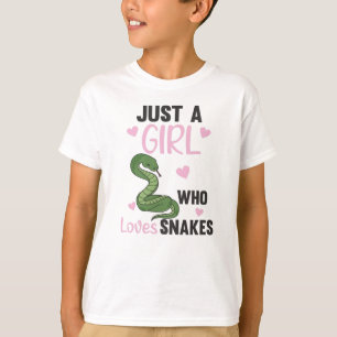 T-shirt Juste une fille qui aime serpents serpent mignon p