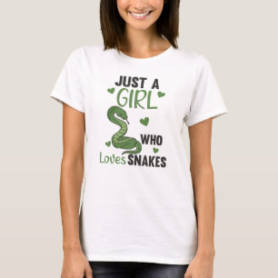 T-shirt Juste une fille qui aime serpents serpent mignon p