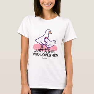 T-shirt Juste une fille qui aime ses poules