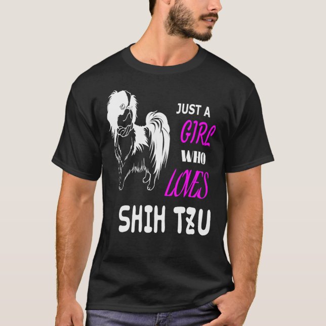 T-shirt Juste Une Fille Qui Aime Shih Tzu (Devant)