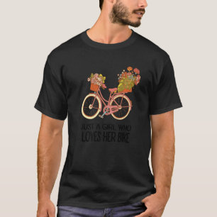 T-shirt Juste Une Fille Qui Aime Son Vélo Mignonne Vélo