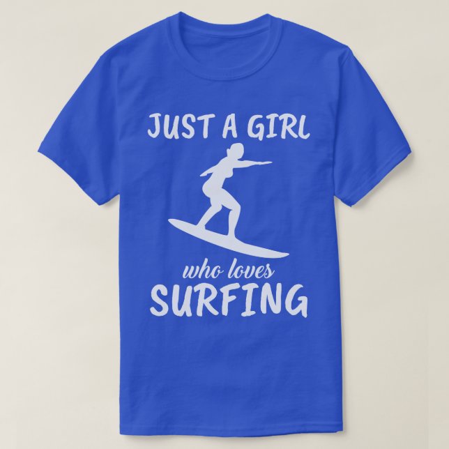 T-shirt Juste Une Fille Qui Aime Surfer (Design devant)