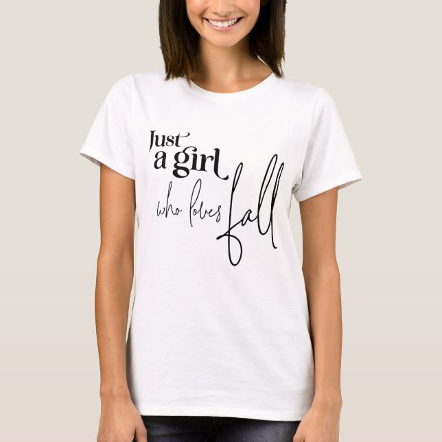 T-shirt Juste une fille qui aime tomber (Devant)