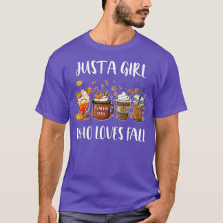 T-shirt Juste Une Fille Qui Aime Tomber Citrouille Spice C