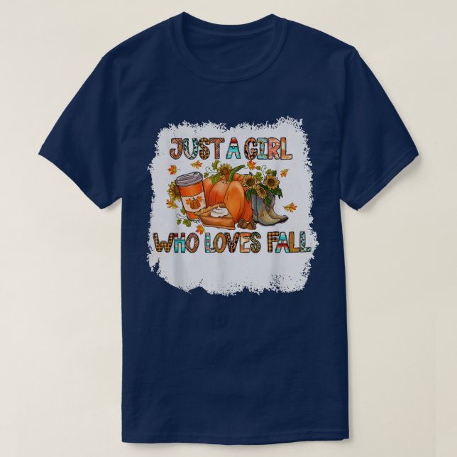 T-shirt Juste Une Fille Qui Aime Tomber Citrouilles Femmes (Design devant)