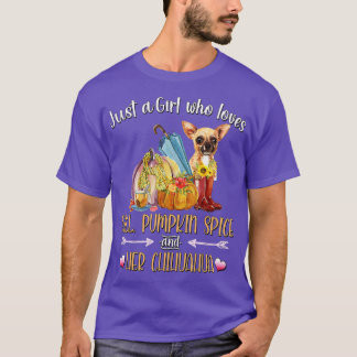 T-shirt Juste une fille qui aime tomber épice Citrouille e