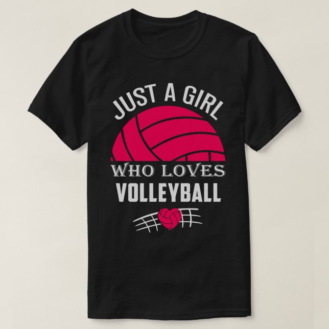 T-shirt Juste Une Fille Qui Aime Volleyball Sport Don Pour (Design devant)