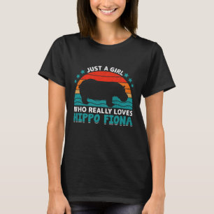 T-shirt Juste Une Fille Qui Aime Vraiment Hippo-Fiona