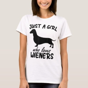 T-shirt juste une fille qui aime Wieners Funny Dachshund C