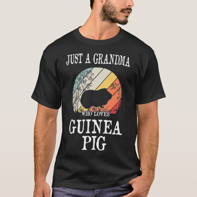 T-shirt Juste Une Grand-Mère Qui Aime Le Cochon De Guinée  (Devant)