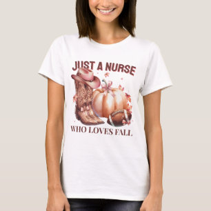 T-shirt Juste une infirmière qui aime tomber Coquette Oues