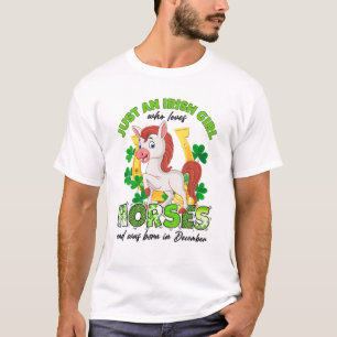 T-shirt Juste Une Irlandaise Qui Aime Les Chevaux Chanceux