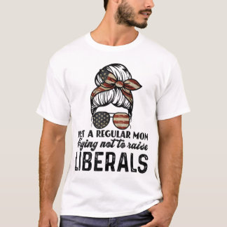 T-shirt Juste Une Mère Régulière Essayant De Ne Pas Lever