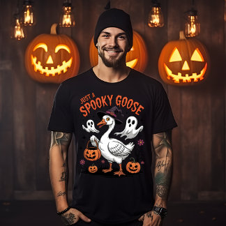 T-shirt Juste une Oie Éffrayante foncée et Déplaisante