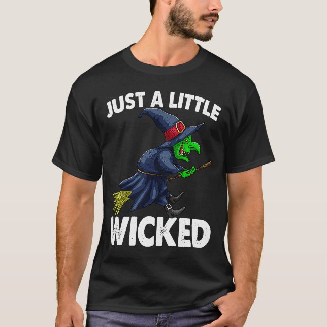T-shirt Juste Une Petite Sorcière Déchiqueuse Femmes Hallo (Devant)