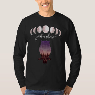 T-shirt Juste une phase Phases de la Lune Hibou de nuit Vi